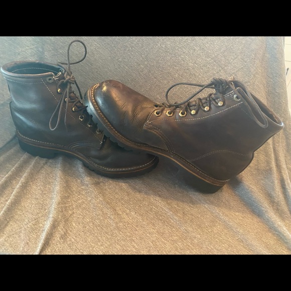 Chippewa “Apache” Leather Steel Toe Work Boots Vibram size 8 - Picture 2 of 6
